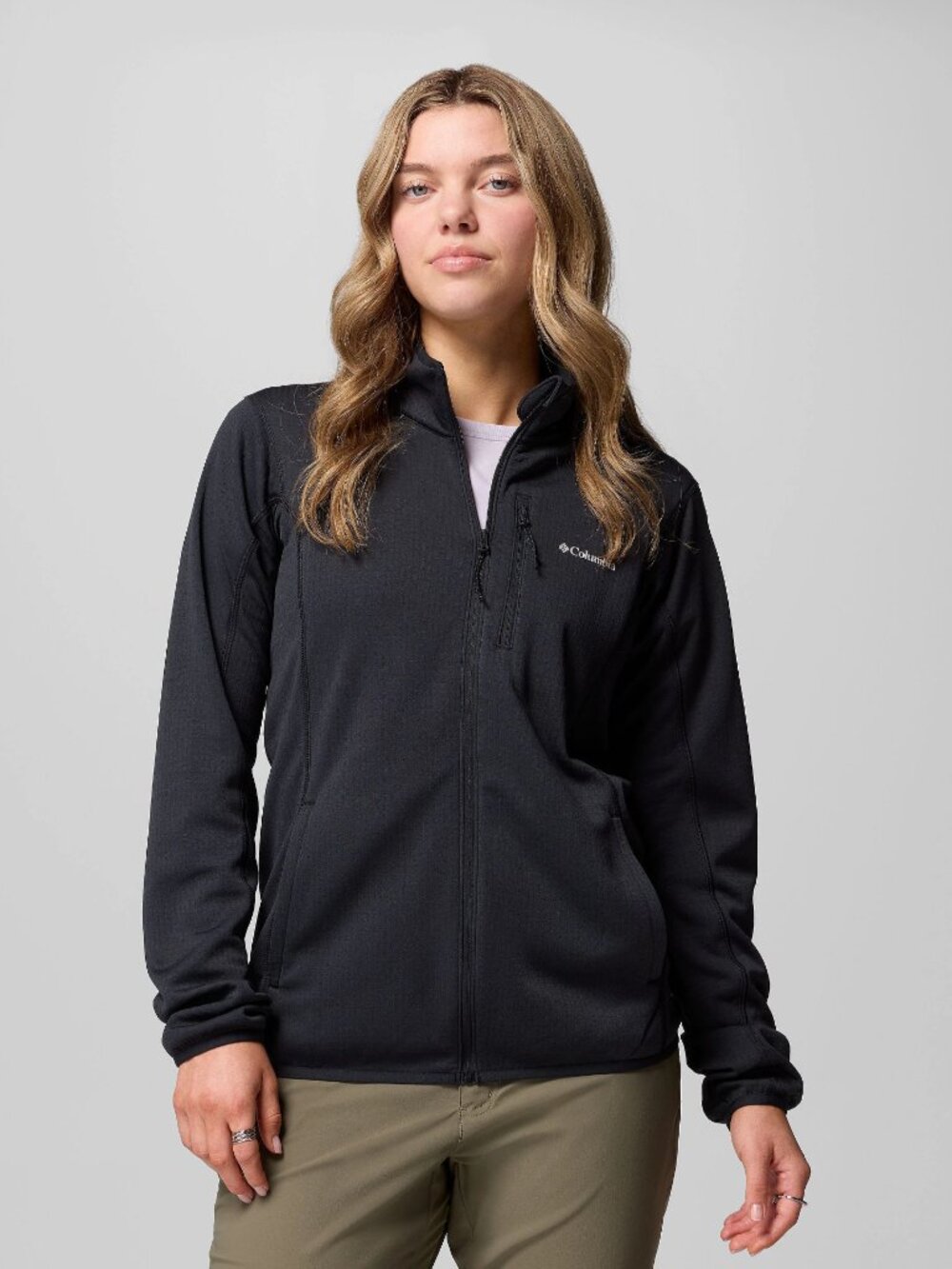 Columbia Women's Essential Hike Grid Fleece Full Zip Jacket | Black | M